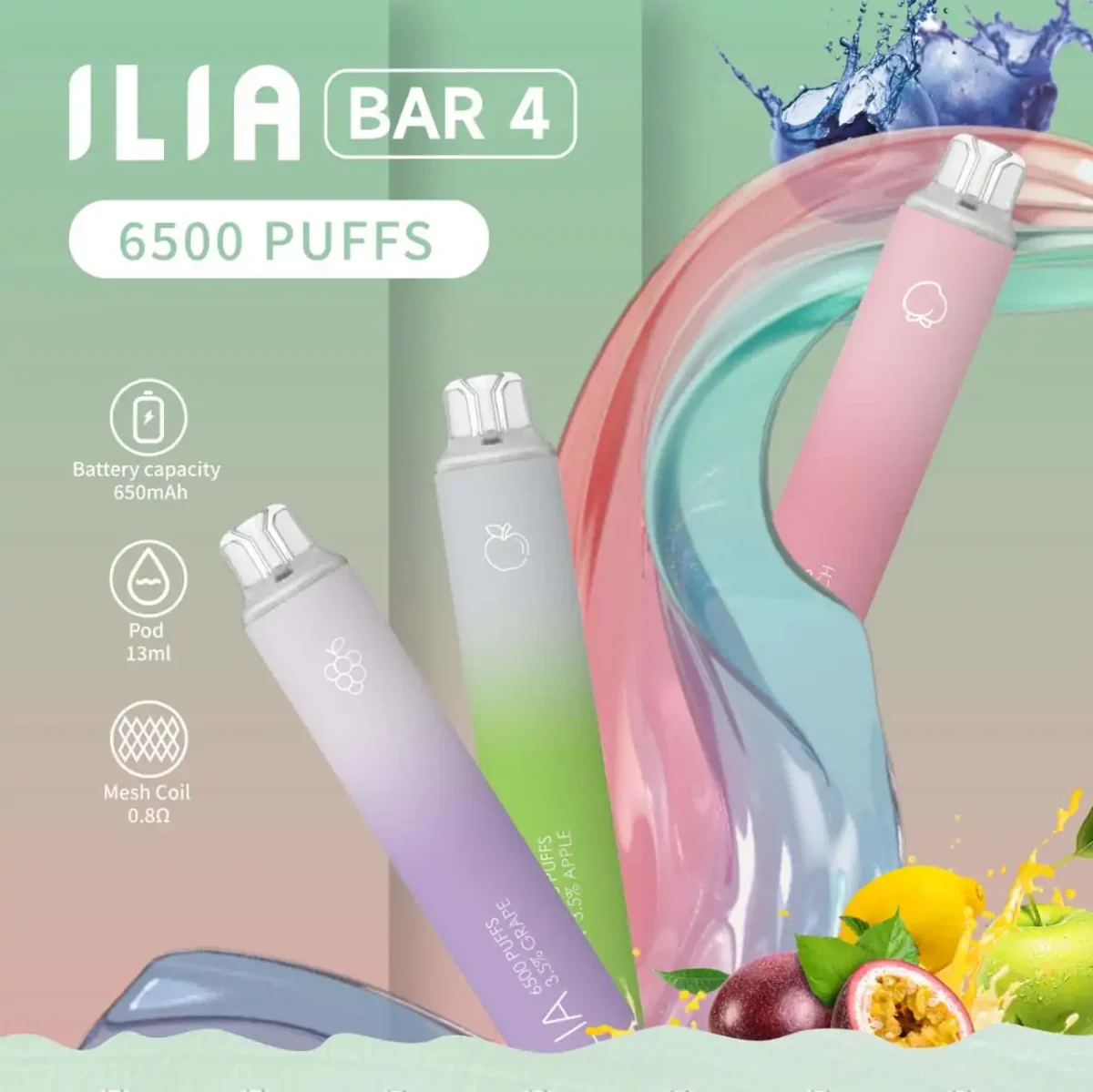 ILIA Bar4 拋棄式電子煙 | 6500口大容量 | 全新升級版